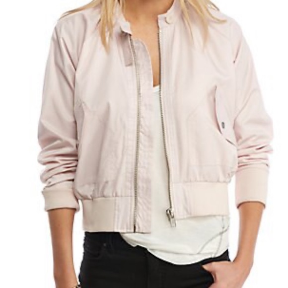 Free People Jackets & Blazers - SOLD Free People Pink Midnight Bomber Jacket